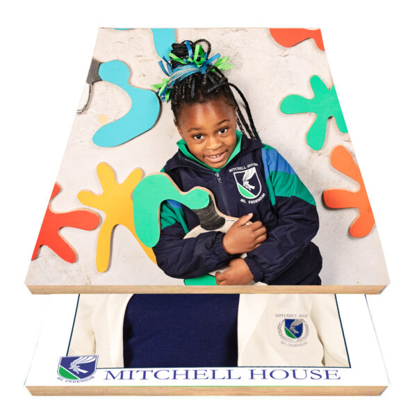 Mitchell House School Photo Wooden Block